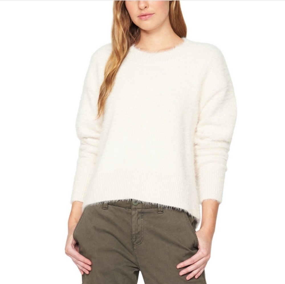 SANCTUARY Women's White Eyelash Textured Sweater NWT SIZE LARGE